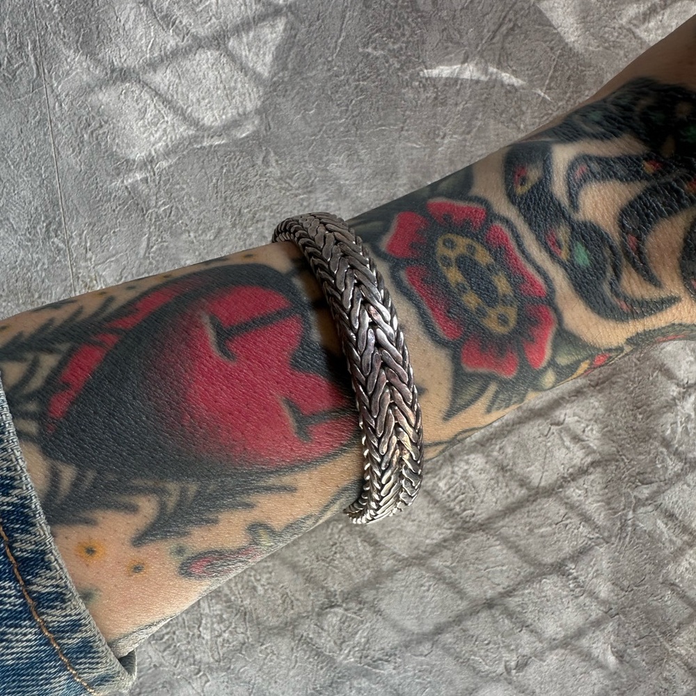 Sterling silver braided bracelet